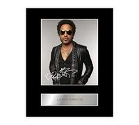 Photographie dédicacée de Lenny Kravitz sur monture