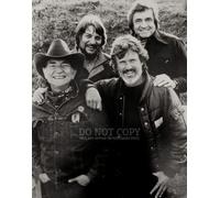 Photographie des Highwaymen 20,3 x 25,4 cm | Willie Nelson + Johnny Cash + Waylon Jennings + Kris Kristofferson | Photo magnifique | Poster d'art