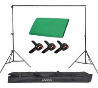 Photographie fond d'écran vert, matériau polyester lavable, 3 pinces stables incluses, noir
