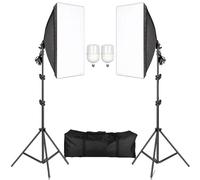 Photographie Kits d'éclairage softbox, système d'éclairage continu professionnel, studio photo, ampoule bicolore 135W