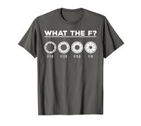 Photographie Ouverture Objectif Photo What The F T-Shirt, Homme, Asphalte, XXL