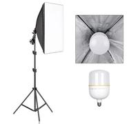 Photographie Softbox Kit d'éclairage, système d'éclairage continu professionnel, 50x70cm, ampoule tricolore