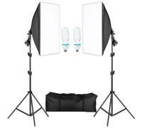 Photographie Softbox Kits d'éclairage, système d'éclairage continu professionnel, studio photo, ampoule lumière du jour 135W