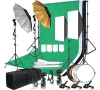 Photographie Studio Softbox Kit d'éclairage, pieds de lumière réglables, plusieurs arrière-plans, réflecteur 5 en 1, Kit Studio Photo 36