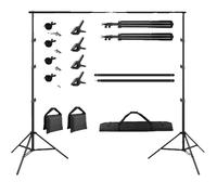 Photographie Support de fond, système de fond de 3M de large, écran vert Support de fond, noir 200 A