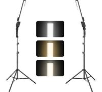 Photographie Vidéo Lumière, Bi-Color réglable, batterie 6600mAh, 2er-Pack 24W Lumière