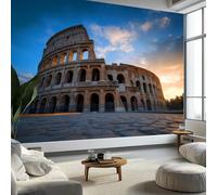 Photographique Colisée À Rome Italie Papier Peint Panoramique 300 x 210 cm Papier Peint Photo Intissé Murale, pour Salon et Chambre Cuisine Bleu Poster Tableaux Fresque Muraux