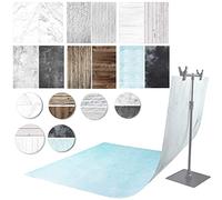 Photography Background 6 pièces 57 x 88 cm 2 en 1 Food Flat Lay Table Top Photography Double Face Backgrounds for Gourmet, Cosmetics, Tableware, Blogger Online Shops Product Photography