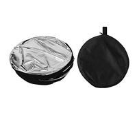 Photography Reflector Light Reflector Photo Reflector 2-en-1 Silver Gold Conception Pliable avec Un Sac de Transport pour la Photographie en Plein Air en Studio (7 en 1)