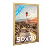 PHOTOLINI Cadre photo 50 x 70 cm MDF 70 x 50 cm avec verre acrylique 1000 pièces 50 x 70 cm à suspendre cadre puzzle 500-1000 pièces idéal pour votre galerie de puzzle