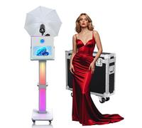 Photomaton de 15,6" avec parapluie doux et léger pour selfie, cabine photo portable à écran tactile, miroir avec étui de transport pour fête de mariage