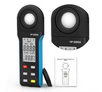 Photomètre, Compteur d'éclairement numérique, Compteur de lumière HoldPeak 1-400000Lux avec Grand écran LCD mesureur de température ambiante Portable