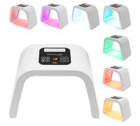 Photon LED 7 couleurs Photon Therapie Masque Visage Luminothérapie Masque Visage 7 Longueurs d'onde LED Masque Beauté Visage Minuteur 5-60 min Lumière LED Thérapie Visage Luminothérapie Visage