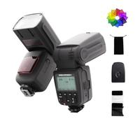 PHOTOOLEX Flash GN58 i-TTL avec Écran LCD, 12 Filtres de Couleur et Déclencheur sans Fil, Modes TTL M S1 S2, Nombre Guide 58, 5600K, Compatible avec Nikon Z9 Z8 Z6III Z5 Z50 Zf D850 D780 D750 D5600