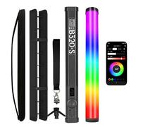 PHOTOOLEX Tube lumineux RVB, bâton lumineux magnétique 5200 mAh, baguette d'éclairage vidéo LED couleur à 360°, 2500 K-9900 K, 21 scènes, IRC 96+, pour photographie en studio, enregistrement Vlog