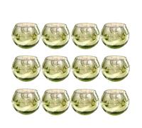 Photophore 6/12 Pcs Assorted Votive Candle Holders Mercury Tealight Holder Glass Wedding Table Decorations for Home Birthday Party(12Pcs Green)