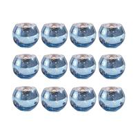 Photophore 6/12 Pcs Assorted Votive Candle Holders Mercury Tealight Holder Glass Wedding Table Decorations for Home Birthday Party(12Pcs Blue)