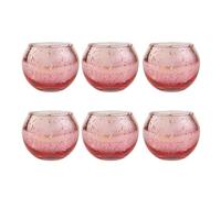 Photophore 6/12 Pcs Assorted Votive Candle Holders Mercury Tealight Holder Glass Wedding Table Decorations for Home Birthday Party(6Pcs Rose Gold)