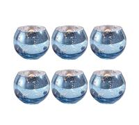 Photophore 6/12 Pcs Assorted Votive Candle Holders Mercury Tealight Holder Glass Wedding Table Decorations for Home Birthday Party(6Pcs Blue)