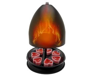 Photophore - Chauffe-bougie avec design à double paroi, chauffage de table pour boissons, four compact avec chaleur constante, chauffe-bougie pour la maison, le dortoir, la détente en intérieur et un