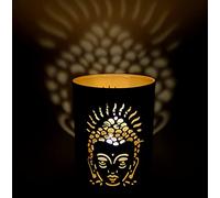 Photophore décoratif fait à la main en métal Motif Bouddha I spiritualité mythologie Décoration cadeau de mariage Diwali