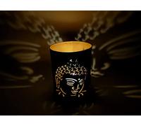 Photophore décoratif fait à la main en métal Motif Bouddha II spiritualité mythologie Décoration cadeau de mariage Diwali