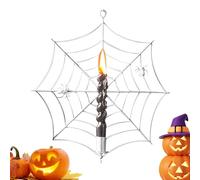 Photophore décoratif - Support de bougie rétro en toile d'araignée | Support gothique style festif décoration murale fête maison chambre