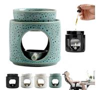 Photophore en céramique, brûleur d'huiles essentielles, modèle de séparateur cylindrique de cire, chauffe-bougie pour décoration de maison et de bureau
