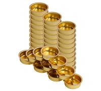 Photophore en laiton Ø 40 mm / 18 mm de profondeur - Douille pour bougies chauffe-plat standard. Un véritable produit de qualité allemande. Taille : lot de 40