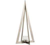 Photophore en Métal Design Arbre 58cm Argent Argent