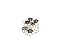 Present Time - Photophore en métal design Tabia - L. 15 x l. 15 cm - Doré - Tabia Jaune G