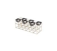- Photophore en métal design Tabia - L. 30 x l. 10 cm - Doré - Tabia