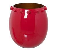 Photophore en métal émaillé Rouge 20 x 20 x 22 cm