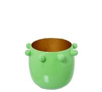 Photophore en métal émaillé Vert 14 x 14 x 12 cm