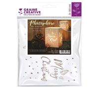 Photophore papier Joyeux Noel Blanc G