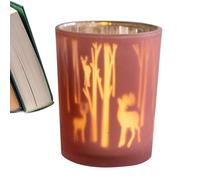 Photophore en verre de Noël, pour la maison, les vacances, la réception de mariage, la cheminée, la ferme, le salon