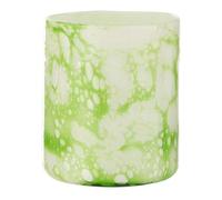 Photophore en Verre ""Marbre"" 18cm Vert