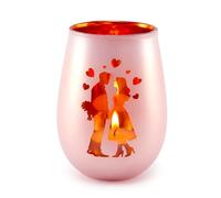 Photophore en verre pour la Saint-Valentin, un anniversaire romantique, un cadeau pour elle, avec gravure, des lanternes en verre personnalisées idéales comme cadeau d'anniversaire, de Saint-Valentin