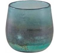 Photophore en verre teinté turquoise Turquoise G