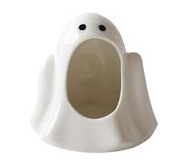 Photophore fantôme en céramique, figurine de fantôme mignon, bougeoir pour la maison, support de décoration d'Halloween, joli photophore en céramique fantôme fantaisiste pour l'intérieur de la maison