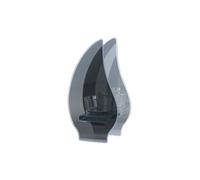 Photophore flamme - 1 place - Table Passion - Gris - Verre Gris