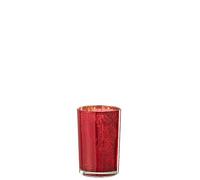 PHOTOPHORE Fleurs Verre Rouge Large
