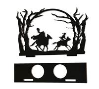 Photophore gothique - Statue de chevalier sans tête, silhouette arbre figurine en bois pour cheminée, chambre à coucher, cuisine