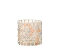 PHOTOPHORE Mosaic Cercle Verre Blanc/Orange Large