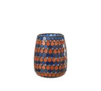 PHOTOPHORE Mosaic Goutte Verre Orange/Bleu Medium