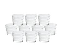 Photophore multi3, 3 prises, Bougeoir pour bougie de chauffe-plat clair, 40 mm - 50 mm, verre universel standard Bougies, Verre, transparent, 10er Set