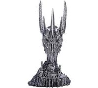 Nemesis Now Photophore Le Seigneur des Anneaux Sauron 33 cm en résine, Argent, Sculpture du Seigneur des Anneaux Sauron sous Licence Officielle, Insert en métal pour Tenir Une Bougie Chauffe-Plat,