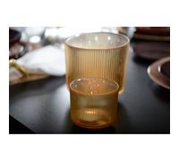 Photophore nervure ambre h10 cm