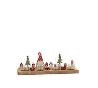 PHOTOPHORE Noel 4 Pieces Pere Noel Bois/Metal