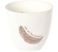 Photophore porcelaine Plume With Love BLANC G